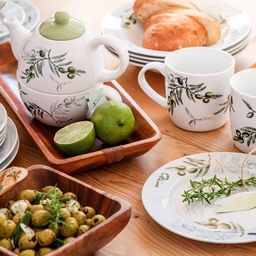 Banquet Porcelanowy zestaw talerzy OLIVES 18 szt. - galeria #2