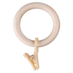 Zestaw kółek z żabkami do wieszania firan bukowe 20+20 szt. - galeria #2