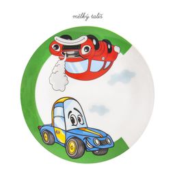 Dziecięcy porcelanowy zestaw obiadowy AUTO 3 szt. - galeria #2