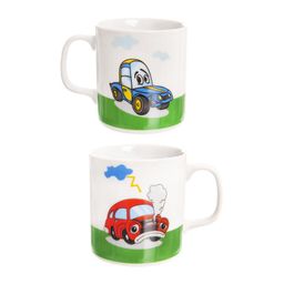 Dziecięcy porcelanowy zestaw obiadowy AUTO 3 szt. - galeria #1