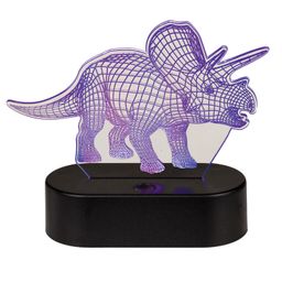 Lampka nocna 3D dla dzieci TRICERATOPS - galeria #3