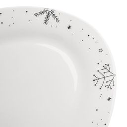 Porcelanowy owalny talerz do serwowania PŁATEK ŚNIEGU - galeria #2