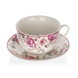 Filiżanka ceramiczna ze spodkiem ROSE 240 ml - galeria #1