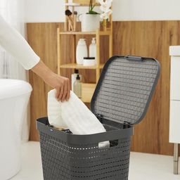Kosz na brudną bieliznę COUNTRY antracyt, 55 l - galeria #3