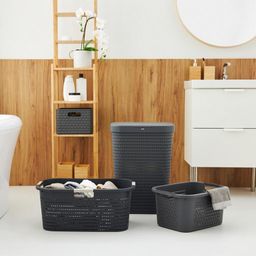 Kosz na brudną bieliznę COUNTRY antracyt, 55 l - galeria #4
