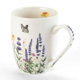 Zestaw kubków porcelanowych LAWENDA I MOTYLE w pudełku prezentowym 350 ml 2 szt. - galeria #1