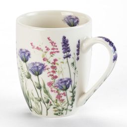 Zestaw kubków porcelanowych LAWENDOWY OGRÓD w pudełku prezentowym 350 ml 2 szt. - galeria #1
