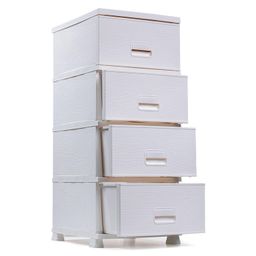 Komoda plastikowa MEGAPLAST NATURA biała - galeria #1
