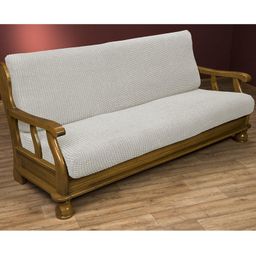 kanapa dwuosobowa z drew. bokami (sz. 140 - 170 cm) - galeria #1