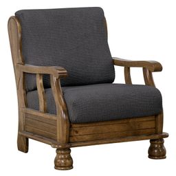 fotel z drewnianymi bokami (sz. 50 - 80 cm) - galeria #1