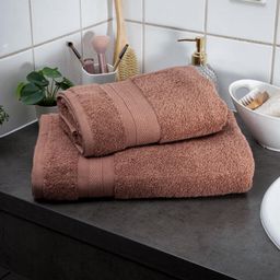 Zestaw ręczników frotte i ręczników kąpielowych MEXICO brązowy 6 szt. - galeria #3