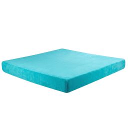 Napinane prześcieradło z mikropluszu turkusowe - galeria #1