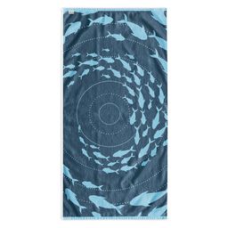 Ręcznik plażowy bawełniany STADO DELFINÓW 90 x 180 cm - galeria #2