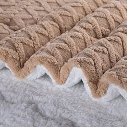 Pikowany barankowy zestaw INVERNO beżowy 2 szt. - galeria #3