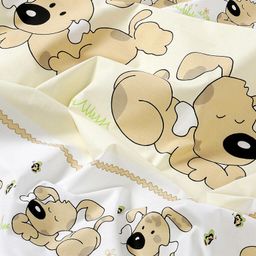 Pościel dziecięca bawełniana do łóżeczka PIES Z KOŚCIĄ - galeria #3