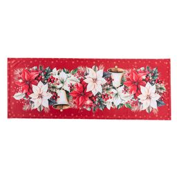 Zestaw 4 podkładek i bieżnika na stół RED POINSETTIA - galeria #2