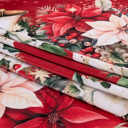 Obrus nakładka RED POINSETTIA 85 x 85 cm - galeria #3