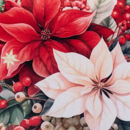 Zestaw 3 poszewek na poduszki RED POINSETTIA 45 x 45 cm - galeria #6