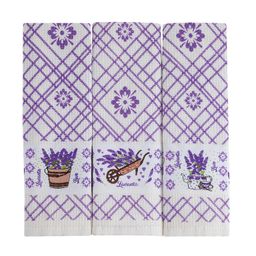 Zestaw ścierek kuchennych wafel LAWENDA 40 x 60 cm 3 szt. - galeria #1