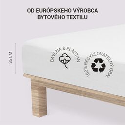 Napinane prześcieradło Jersey z elastanem białe - galeria #2
