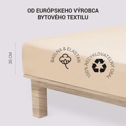 Napinane prześcieradło Jersey z elastanem kawowe - galeria #2