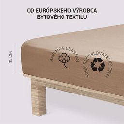 Napinane prześcieradło Jersey z elastanem orzechowe - galeria #2