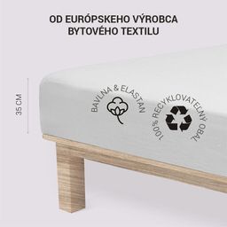 Napinane prześcieradło Jersey z elastanem szare - galeria #2