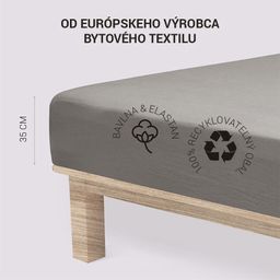Napinane prześcieradło Jersey z elastanem antracytowe - galeria #2