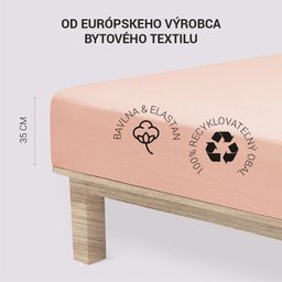 Napinane prześcieradło Jersey z elastanem pudrowe - galeria #2