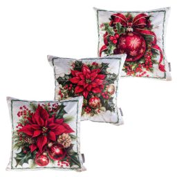 Zestaw 3 poszewek na poduszki CHRISTMAS STAR 45 x 45 cm - galeria #6