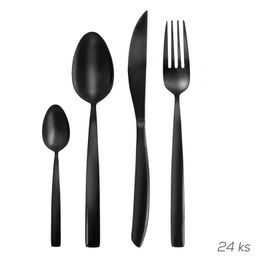 Sztućce ze stali nierdzewnej 24 szt. BLACK LUXURE