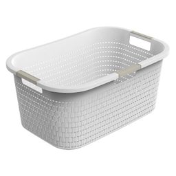 Kosz na czystą bieliznę COUNTRY biały, 40 l