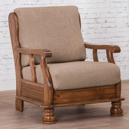 fotel z drewnianymi bokami (sz. 50 - 80 cm)