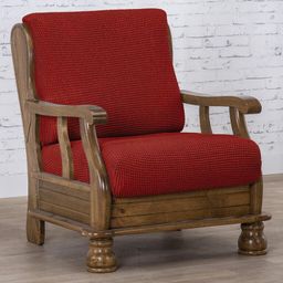 fotel z drewnianymi bokami (sz. 50 - 80 cm)