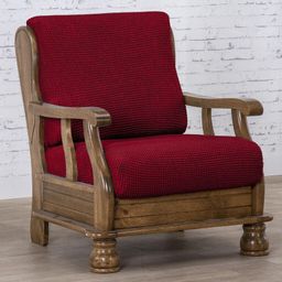 fotel z drewnianymi bokami (sz. 50 - 80 cm)