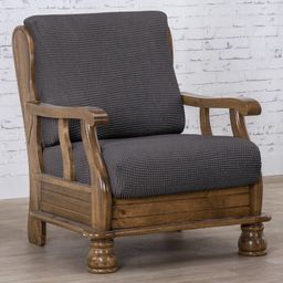 fotel z drewnianymi bokami (sz. 50 - 80 cm)