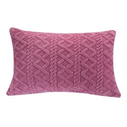 Zestaw 2 poszewek na poduszki INVERNO jeżynowe 50 x 70 cm