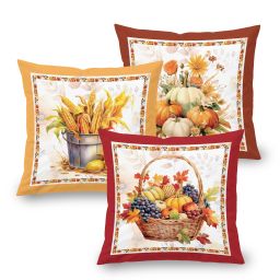 Zestaw 3 poszewek na poduszki PUMPKINS 40 x 40 cm