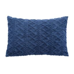 Zestaw 2 poszewek na poduszki INVERNO ciemnoniebieskie 50 x 70 cm