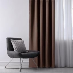 Zasłona zaciemniająca blackout RESTILO ciemnobrązowa 140 x 245 cm