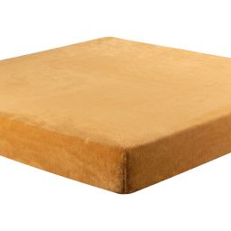 Napinane prześcieradło z mikropluszu miodowe