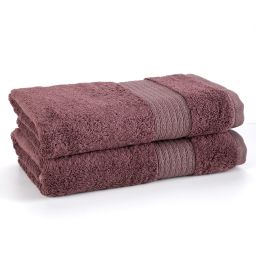 Zestaw bambusowych ręczników ALMA mauve 50 x 100 cm 2 szt.