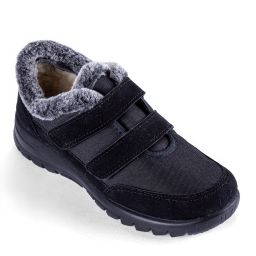 Damskie ocieplane buty ortopedyczne czarno-szare