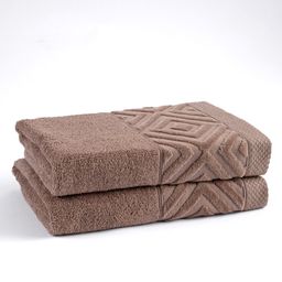 Zestaw ręczników frotte PAULA taupe 50 x 90 cm 2 szt.