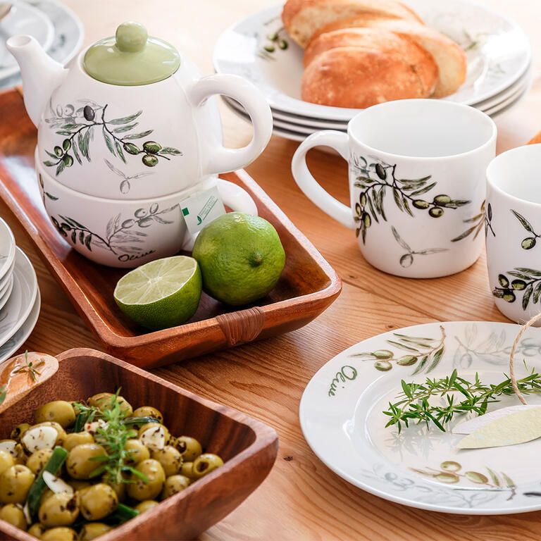 Banquet Porcelanowy zestaw talerzy OLIVES 18 szt. - galeria #2