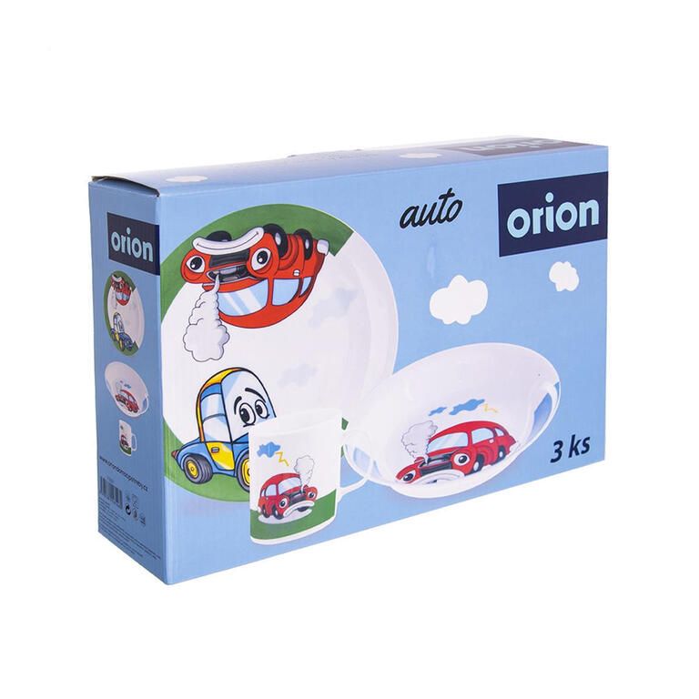 Dziecięcy porcelanowy zestaw obiadowy AUTO 3 szt. - galeria #4