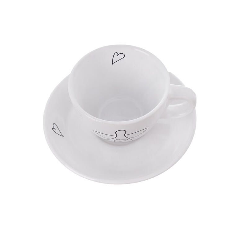 Zestaw filiżanek ze spodkiem ANIOŁ 90 ml 2 szt. - galeria #3