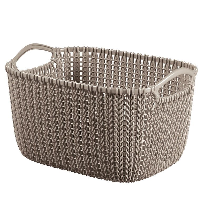 Kosz prostokątny KNIT brązowy - galeria #1