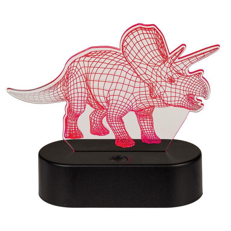 Lampka nocna 3D dla dzieci TRICERATOPS - galeria #2