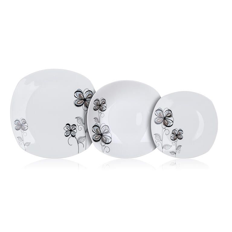 Zestaw talerzy porcelanowych FLOREA 18 szt. - galeria #1